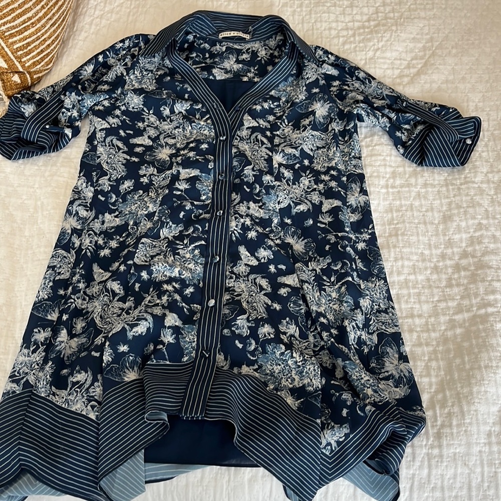 Alice + Olivia floral handkerchief hem dress